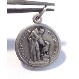I G J Medal of Saint Francis of Assisi with the Wolf - Patron Saint of Europe, Silver