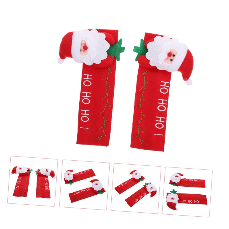 LABRIMP Dishwasher Handle Cover Xmas 2 Pack Christmas Decorative Fridge