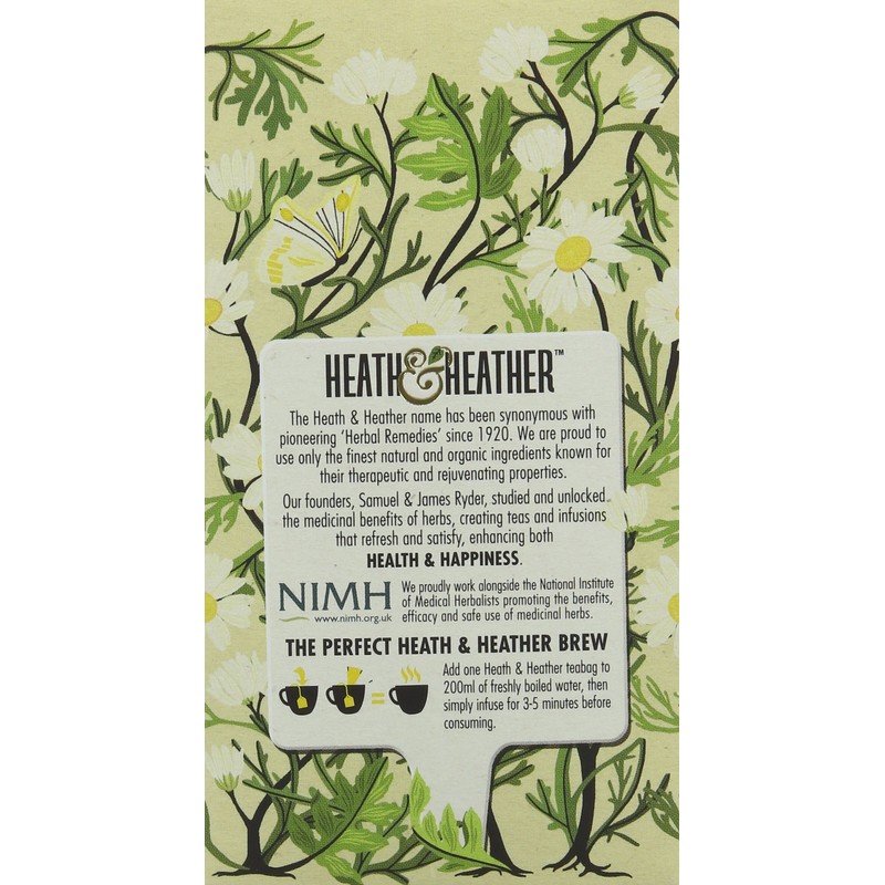 Heath & Heather Camomile Tea Bags (Pack of 6, Total