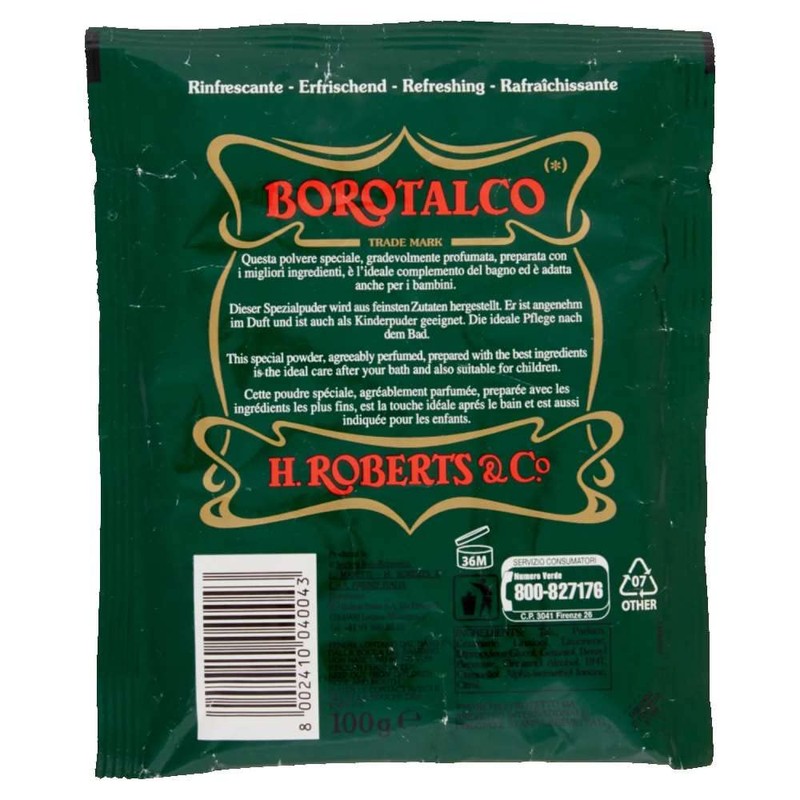 Borotalco Roberts Body Powder/Talcum Powder 100 g Refill Pack