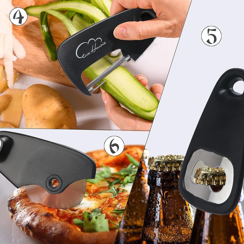 Kitchen Gadgets Set of 6 Space-saving Cooking Tools for Small
