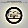 LED Wall Lamp Coffee Pattern Modern Bedside Wall Lamp for