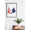 Canada & Alberta Province Twin Desk Flag, Alberta Province Table