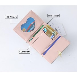 AACKS Smile Wallet Little Girls Small Wallet for Kids Wallet with Smile Pendant Preppy Wallet Aesthetic Wallet Y2K for Women