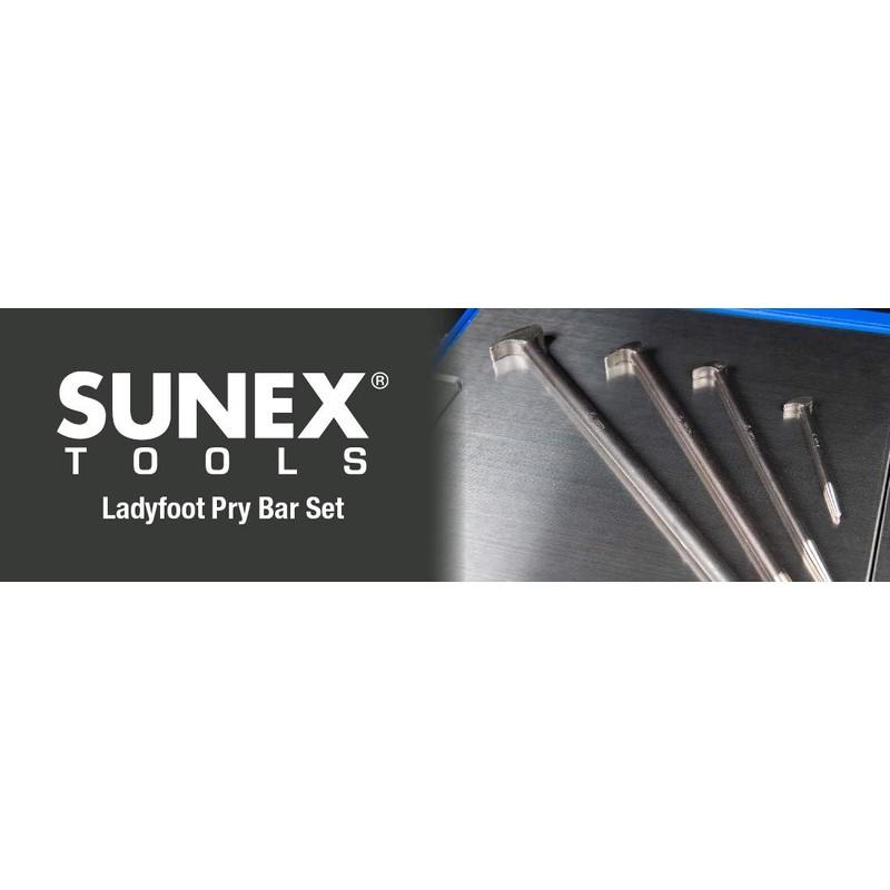 Sunex Tools SUNEX TOOLS 9804 Rolling Head Pry Bar Set,