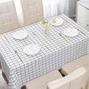 2pcs 137*180cm Plastic Tablecloths Waterproof White Checkered PVC Table Cloth