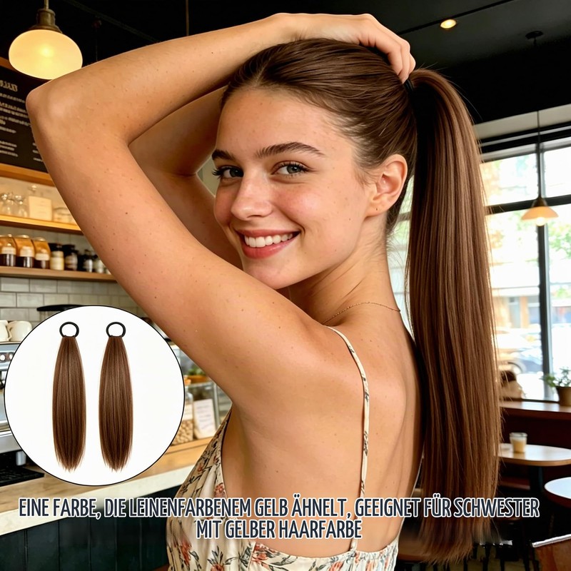 Pack of 2 Hair Pieces Braid in Light Brown, Brown