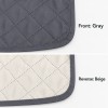 Gray Quilted Recliner Cover with Polyester Fabric, Side Storage Pocket