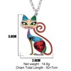 BONSNY Statement Enamel Alloy Chain Cat Necklaces Pendant Original Design