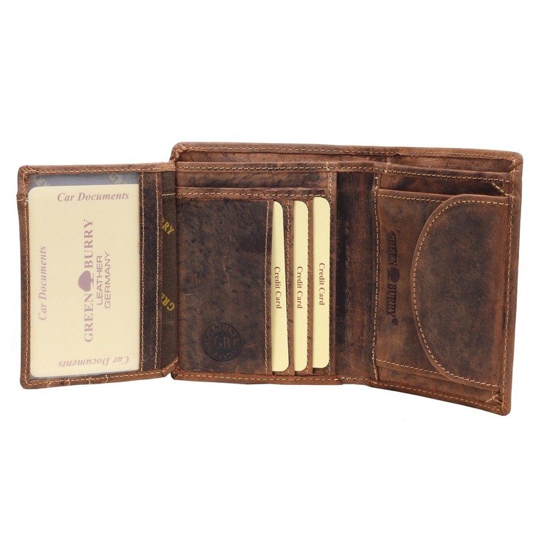 Greenburry Vintage Wallet Adler Leather 9,5 cm braun