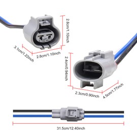YnGia 2 Sets 2 Way 2 Pin Electronic Fan Connector Plug Harness Waterproof Male Female Auto Wire Harness Connector Plug Adapter