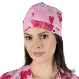 B-well Modena Scrub Hat Scrub Cap Scrub Hats Surgical Doctors, Nurses, Dentists, Pharmacists, Vets, Medical Staff, Love, One Size
