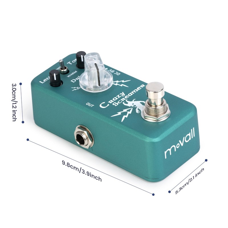 Movall MP-315 Crazy Screamer Overdrive Efecto de pedal de guitarra