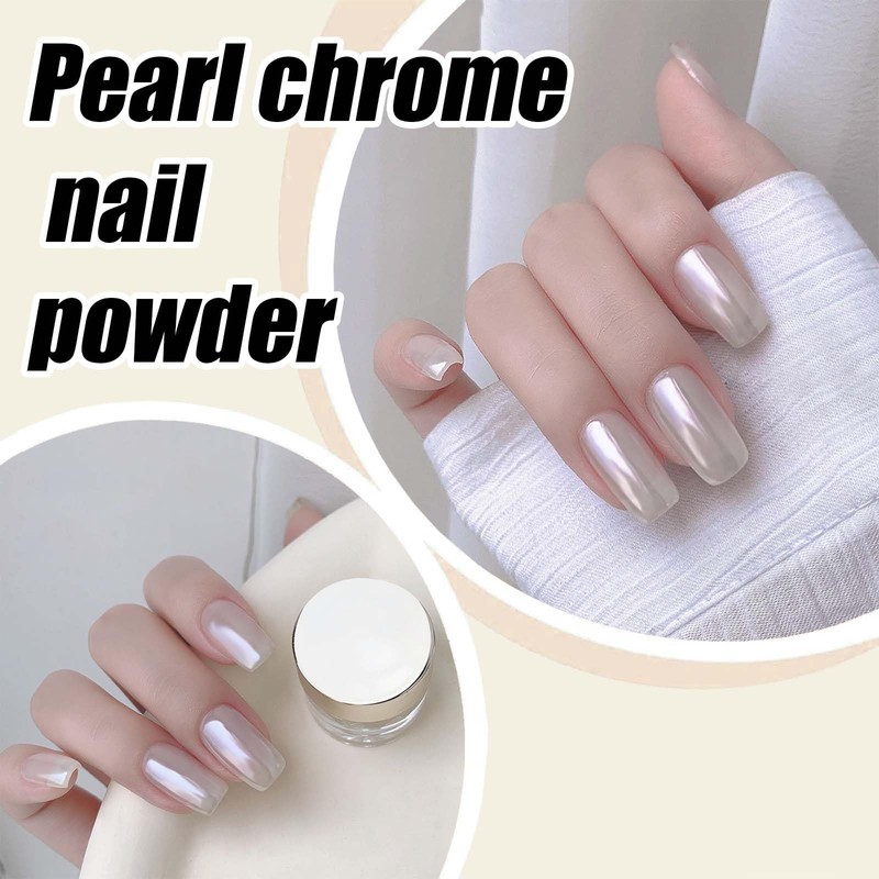 Upgrade your Nails with High Glassy Pearl Chrome Powder: 2