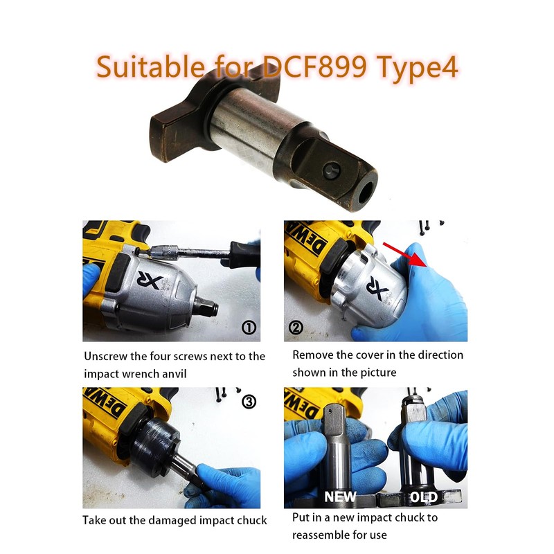 N866410 Cordless Impact Wrench for Dewalt DCF899 20V 1/2 Impact