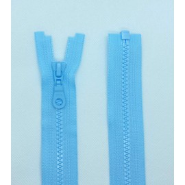 LIL YKK Zip Plastic Teeth No. 5 Medium Coarse Separable (026 Light Blue, 78 cm)