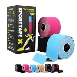 SPORTTAPE Kinesiology Tape 5 cm x 5 m Mixed Rolls 3 Rolls