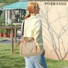 PORRASSO Casual Shoulder Bag Women Canvas Handbag Crossbody Bag Ladies