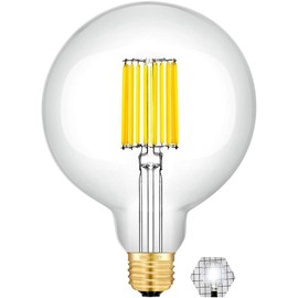 OMAYKEY 10W Dimmable G125 (G40 Replacement) Large LED Globe Bulb 80W Equivalent 800 Lumens, 2700K Warm White, E26 Medium Base, Vintage Edison Style LED Filament Light Bulb