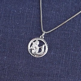 trendor Aquarius Zodiac Sign Necklace 925 Silver 15360-02, Sterling Silver