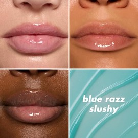 e.l.f. Glow Reviver Melting Lip Balm, Hydrating Tinted Lip Balm For A Glossy Finish & Soft, Supple Lips, Vegan & Cruelty-Free, Blue Razz Slushy