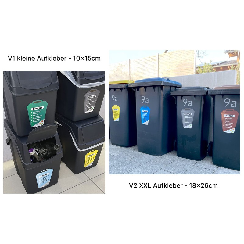 PrintAttack P038 Set of Waste Separation Stickers in German or