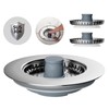 Hibbent Kitchen Sink Plug,Kitchen Sink Strainer and Stopper Combo,with 2