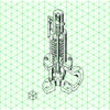 SAKAEテクニカルペーパー グラフ用紙 アイソメトリックグラフ 上質紙 A4 25枚 グリーン A4-ア2