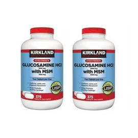 Unbranded KS Glucosamine HCI with MSM 375 Tablets - 2 Pack