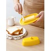 Yedio Ceramic Butter Dish with Lid for Countertop Refrigerator, 8
