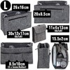 DuneDesign Handbag Organiser Felt Bag Insert Inner Pocket Grey, Grey