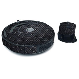 MightySkins Carbon Fiber Skin for iRobot Roomba 675 Max Coverage - Black Diamond Plate | Protective, Durable Textured Carbon Fiber Finish | Easy to Apply, Remove, and Change Styles | Made in The USA