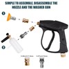 Clatoon Pressure Washer Short Gun, Foam Cannon with 1/4 Inch