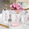 Creative Scents 4 Piece Bathroom Accessories Set - Includes Decorative