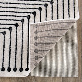 Rugshop Cushioned Thick Rug Pad Gripper for Hardwood Floors, Under Carpet Anti Skid Pad, Non Slip Rug Pads for Area Rugs 2' x 4' Cream