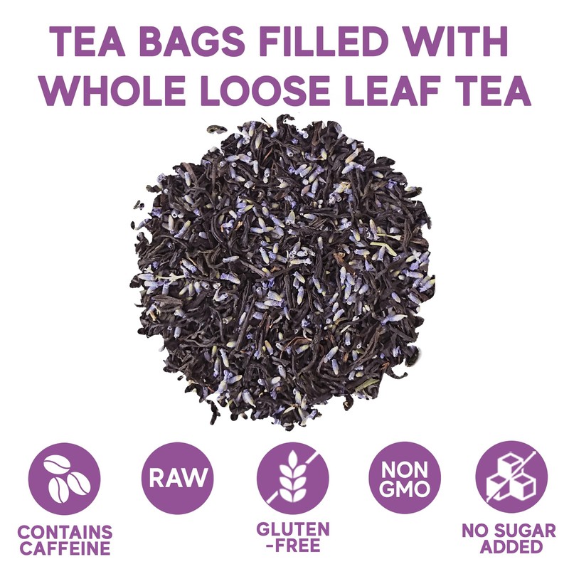 Sou Zen Earl Grey Lavender 30 Corn-Fiber Pyramid Tea Bags
