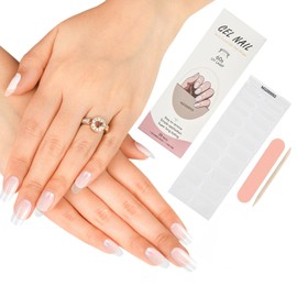 ZAHRVIA Halb Ausgehärtete Gel Nagelfolien Transparent Klar Glänzend Einfarbig Gel Nagel Aufkleber, Halbgehärtete Nagelfolie, Nagelaufkleber Nagelsticker Nageldesign Wraps (20 Aufkleber)