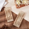 SUPERFINDINGS 2pcs Unpainted Wood Applique Frame 16x6x0.95cm Corner Rectangle 6.3"