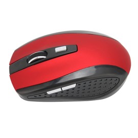 Sanpyl Mini Mouse Inalámbrico para Computadora Portátil, Mouse óptico Mate 2.4GHz 3 Niveles dpi Compatibilidad Amplia Ajustable Mini Textura Mate Accesorios para Computadora (Rojo)