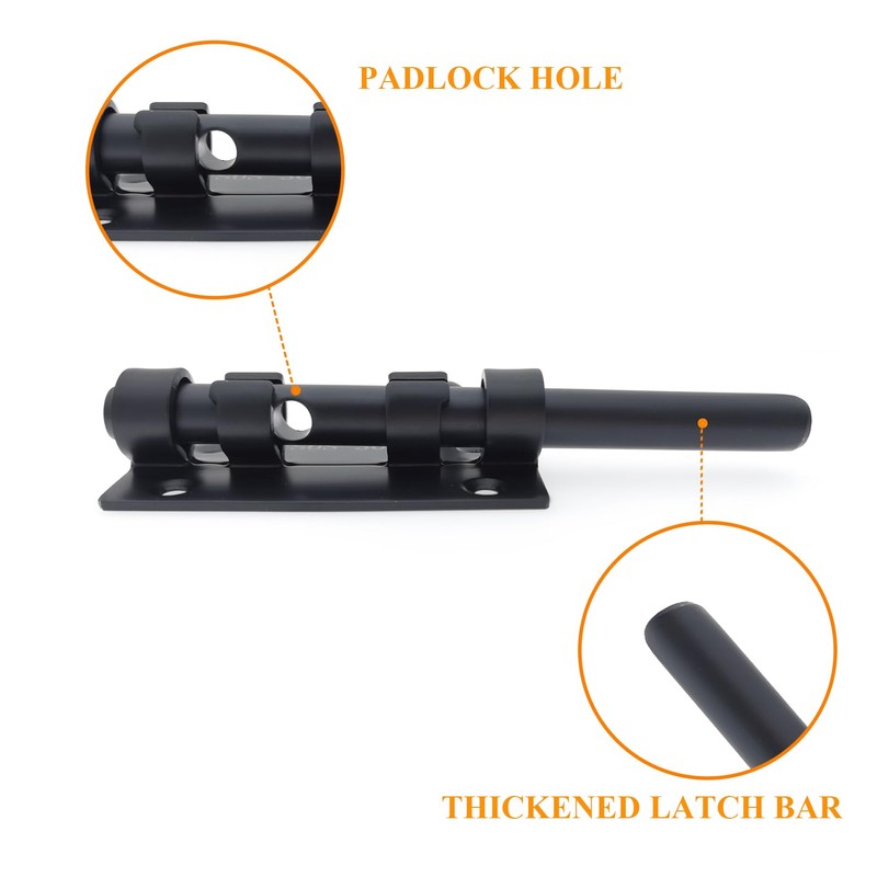 Slide Bolt Gate Latch Thickened Heavy Duty Door Latch Lock