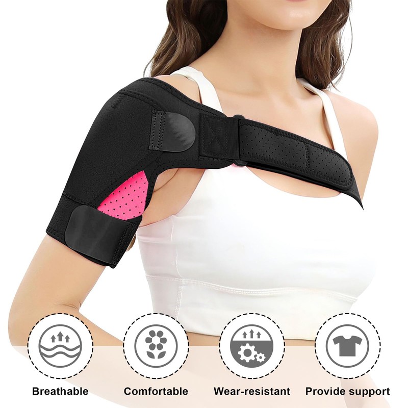 SPOKKI Shoulder Brace, Adjustable Shoulder Support, Neoprene Shoulder Support Bandage,