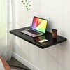 Clikuutory Black Wall Mounted High Gloss Folding Table 23.6" L