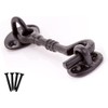 Heavy Duty Black Cabin Hook and Eye 100 mm/4 Inch