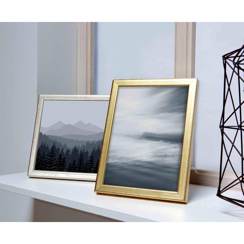 accent by nielsen 8x8 Wooden Blue Photo Frame with Stand