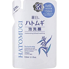 Reihaku Hatomugi Foam Face Wash Refill, 5.1 fl oz (150 ml) x 2 (2)