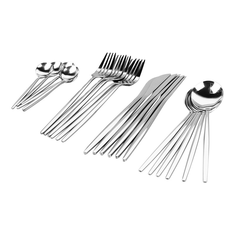 Cutlery Set Stainless Steel with 6 Dessert Spoon 6 Spoon