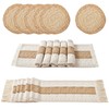 Denique Boho Placemats Set of 13 PCS - Handmade Grass