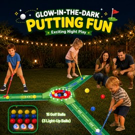 Kids Golf Toys Set, Light Up Golf Putting Indoor Game for Toddlers Ages 3-6