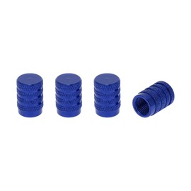 INFINAUTO Tire Valve Stem Caps 7x17mm for Car Truck Motorbike Bicycle Tyre Valve Dust Covers Aluminum Alloy Blue Stylish