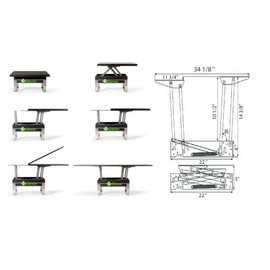 Lift up Top Coffee Table DIY Hardware Fitting Furniture Mechanism Hinge Spring,Table Leaf Hinge,Table top Mechanism,Black